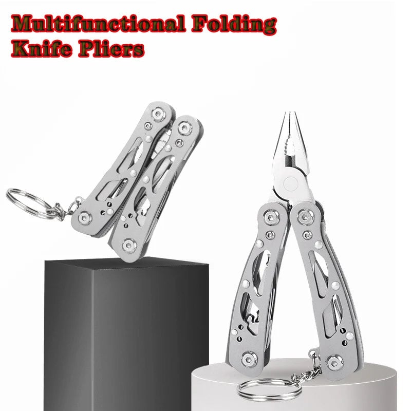 Stainless Steel Multi-Tool Pliers - Folding Camping Survival Tool
