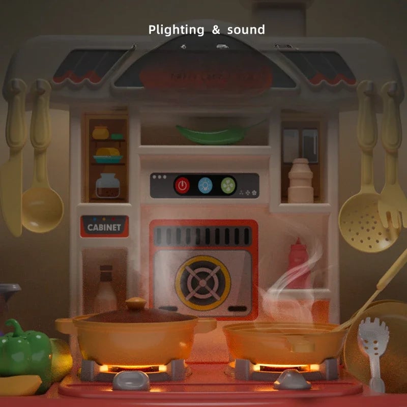 Interactive Kitchen Playset with Sound - Educational Cooking Toy Set