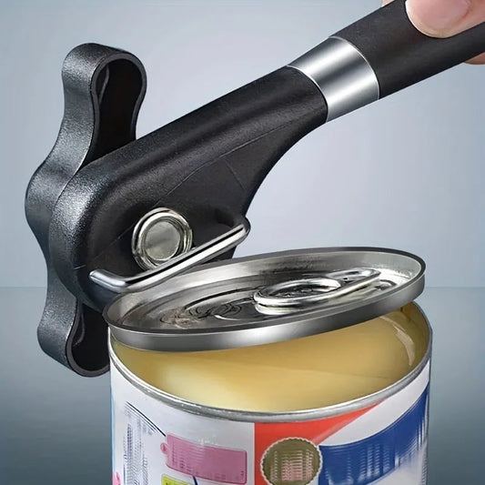 Plastic Manual Can Opener - Safety Side Cut Easy Grip Hand Actuated