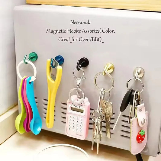 16mm Heavy Duty Magnetic Hooks - Strong Multi-Purpose Storage