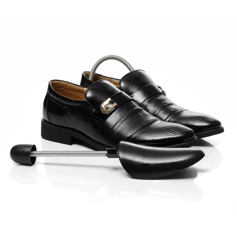 Adjustable 2-Way Shoe Stretcher Black Plastic Women Men Pair