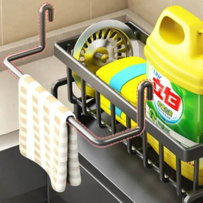 Multifunctional Kitchen Sink Organizer Rack - Sponge Drainer Shelf