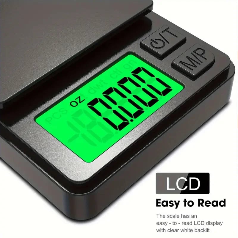 Digital Pocket Scale 1000g x 0.1g - Precision Jewelry Food Travel