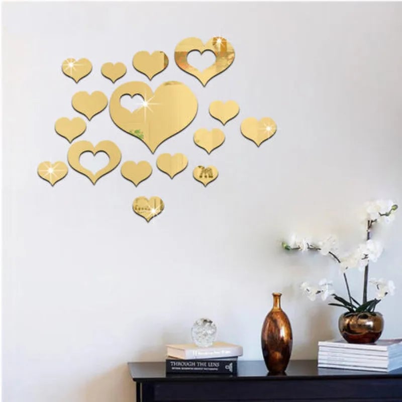 3D Acrylic Mirror Wall Sticker Round Self-Adhesive Removable Decal