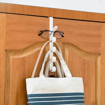 Over Door Clothes Hanger Rack - Plastic Bedroom Storage Hook Organizer
