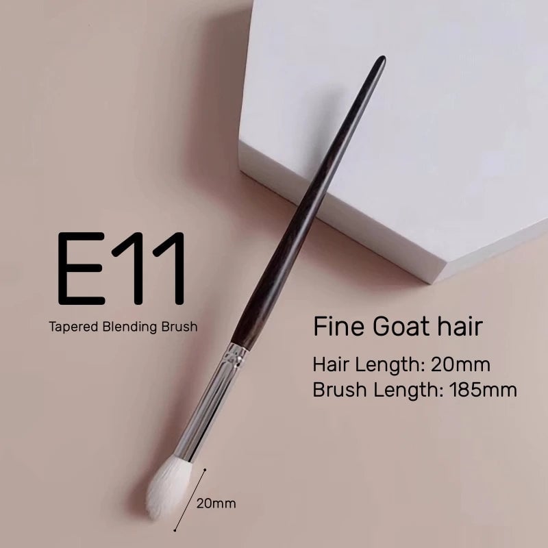 Natural Goat Hair Eyeshadow Blending Brush - Ebony Handle Makeup Tool