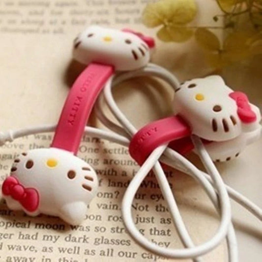 2Pcs Mini Silicone Cat Cable Organizer Clips Charger Cord Manager