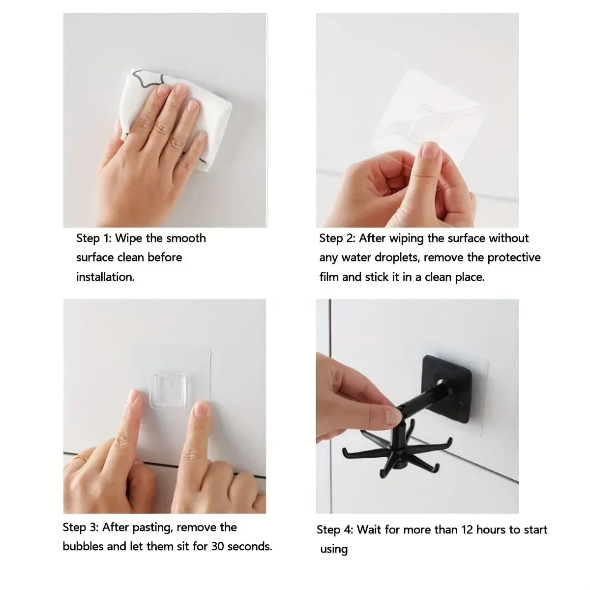 360° Rotatable Wall Mounted Kitchen Hook - 6 Claw PP Punch Free