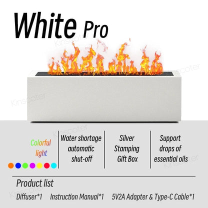 Ultrasonic Cool Mist Humidifier LED Flame Aroma Diffuser 300ml