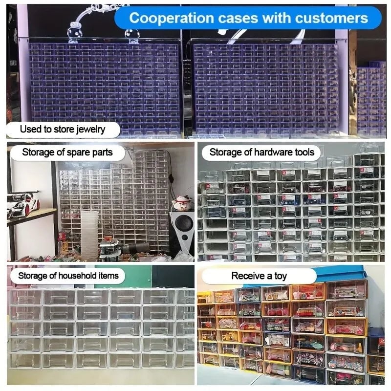 8/16pcs Mini Drawer Organizer 14x9x4cm Screw Parts Storage Bins