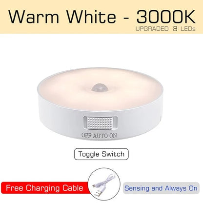 USB Rechargeable Motion Sensor LED Night Light for Kitchen Bedroom