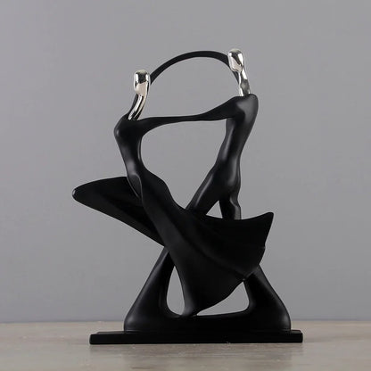Nordic Art Dancing Couple Resin Figurine Home Decor Ornament