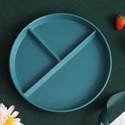3-Compartment Portion Control Dinner Plate - Microwave Safe PP