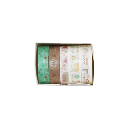 5PC Kawaii Washi Tape Set Japanese Cute Scrapbook Journaling Supplies