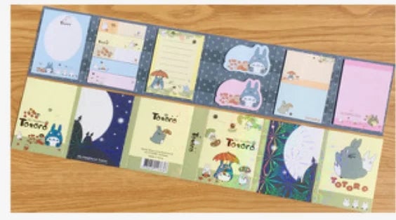 Kawaii Cartoon Stickers Note Pads Set - Japanese Korean Stationery