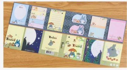 Kawaii Cartoon Stickers Note Pads Set - Japanese Korean Stationery