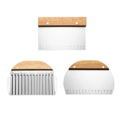 Stainless Steel Pastry Cutters Noodle Knife Cake Scraper Set