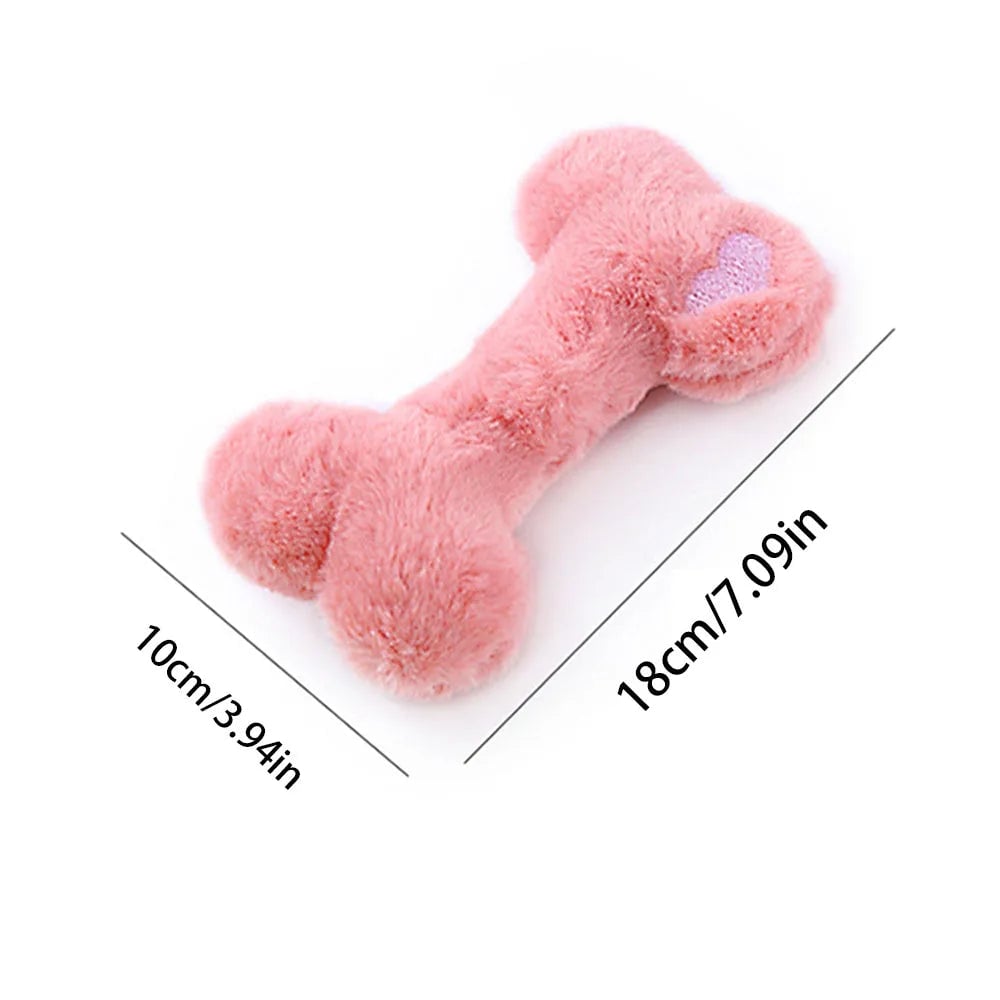 Durable Non-Toxic Squeaky Bone Dog Chew Toy - Interactive Pet Toy