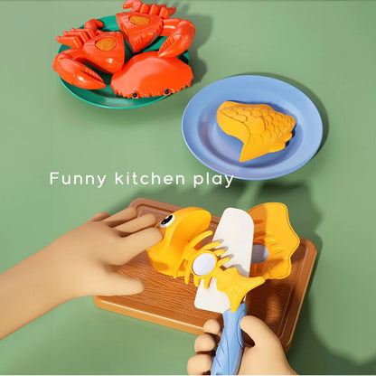Cutting Play Food Set 30pc Wooden Kitchen Toys Educational Pretend