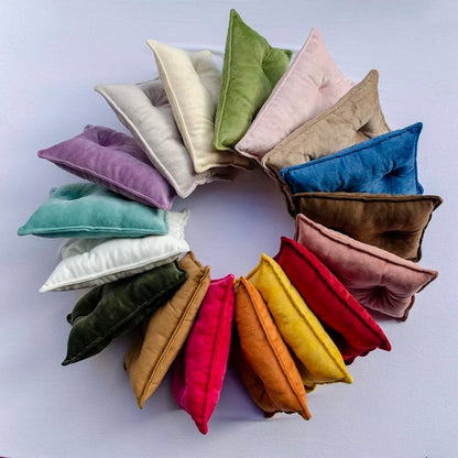 Velvet Newborn Photography Posing Cushion - Mini Baby Pillow Prop