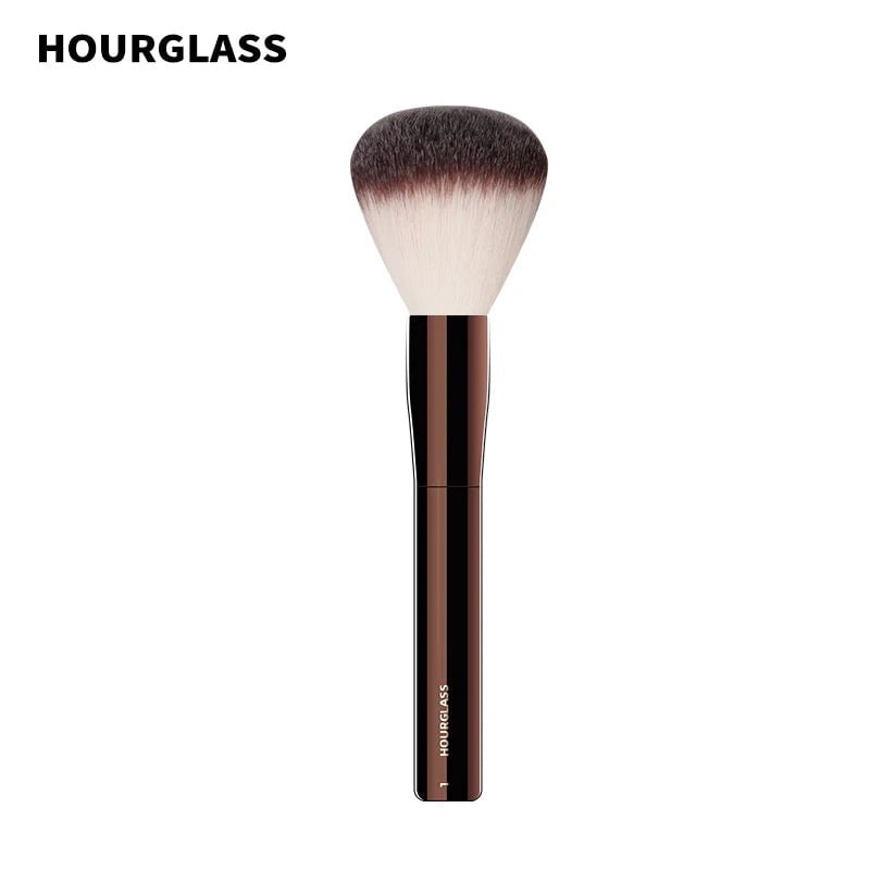 No.1 Round Head Powder Brush - Soft Fiber Hair Hourglass Design