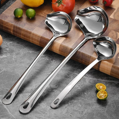 Stainless Steel Duckbill Spoon - Long Handle Sauce Serving Spoon
