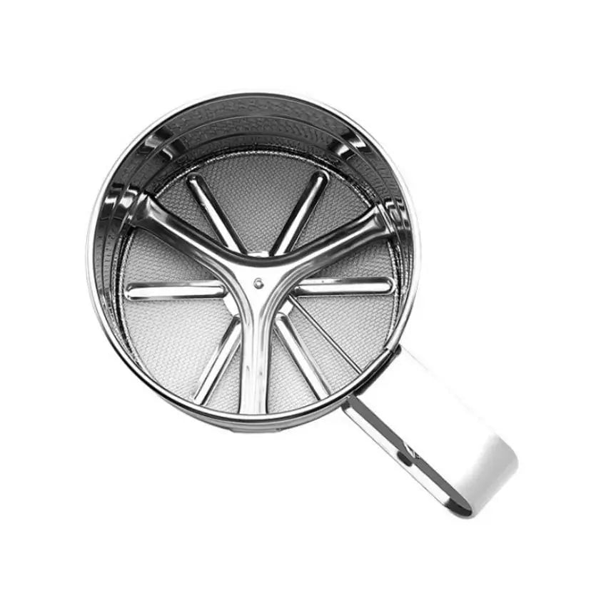 Stainless Steel Hand Held Flour Sieve - Fine Mesh Baking Sifter