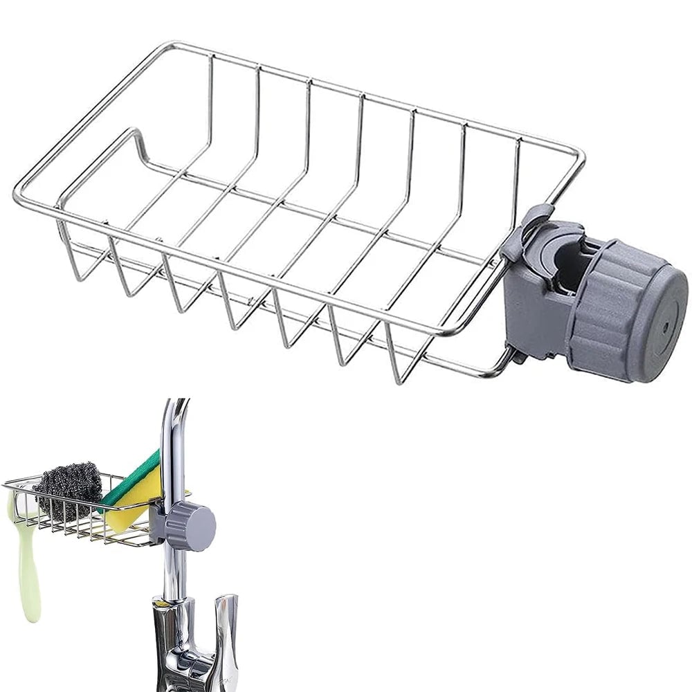 Flexible Kitchen Sink Drain Rack - Sponge Storage & Soap Drainer