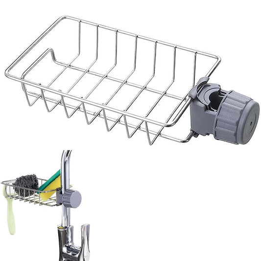 Flexible Kitchen Sink Drain Rack - Sponge Storage & Soap Drainer