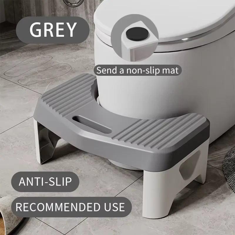 Ergonomic Toilet Footstool - Adult & Kids Squatting Aid Comfort Stool