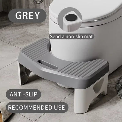 Ergonomic Toilet Footstool - Adult & Kids Squatting Aid Comfort Stool