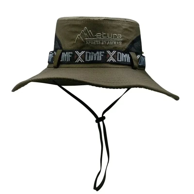 UV Protection Mesh Bucket Hat Wide Brim Panama Safari Fishing