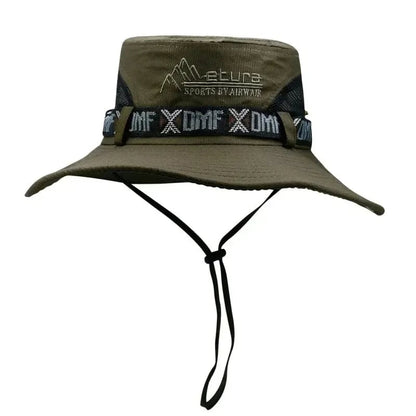 UV Protection Mesh Bucket Hat Wide Brim Panama Safari Fishing