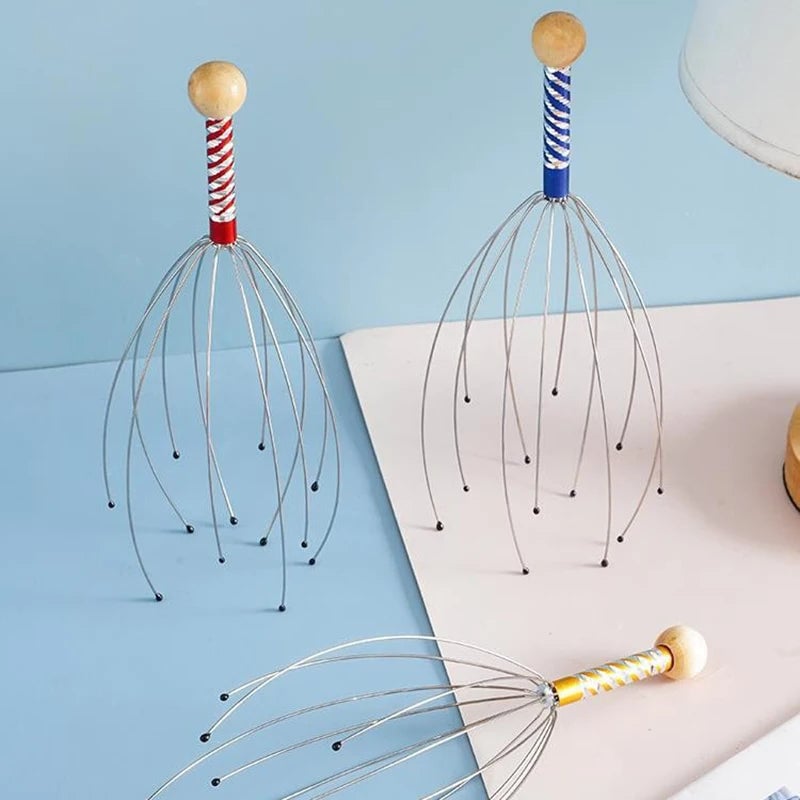Stainless Steel Octopus Head Massager - Scalp Scratcher Relaxer