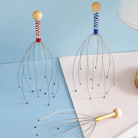 Stainless Steel Octopus Head Massager - Scalp Scratcher Relaxer