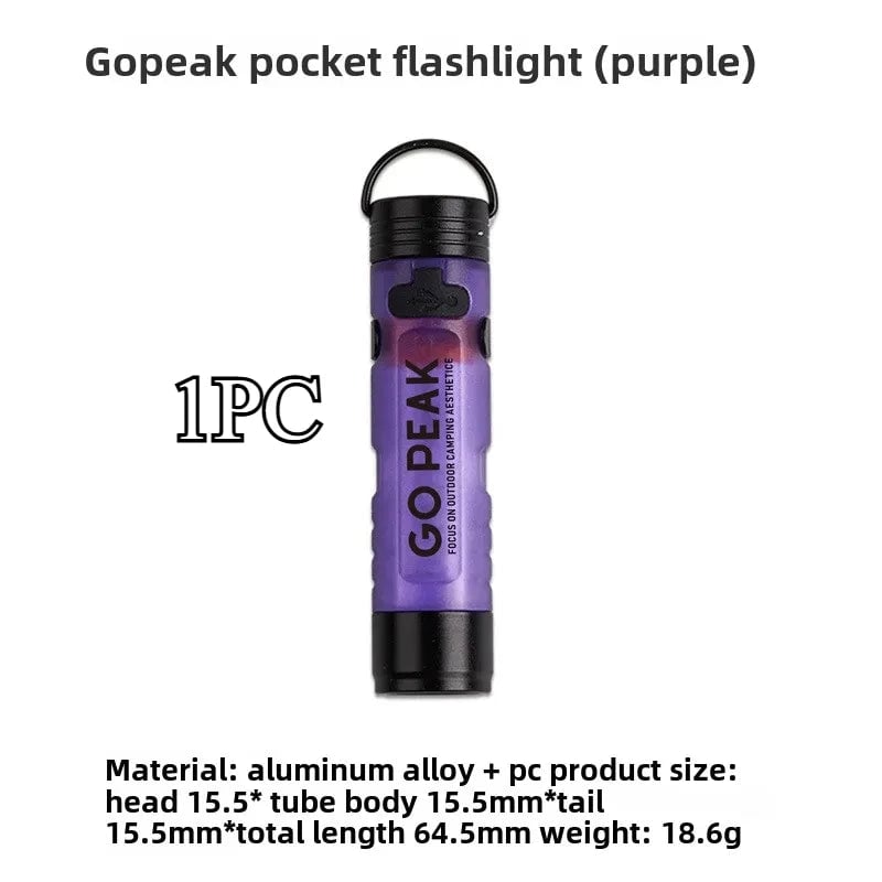 GOPEAK Mini LED Flashlight 5050 Pocket Keychain Clip Emergency Light