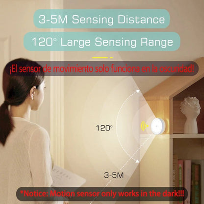 USB Rechargeable Motion Sensor LED Night Light for Kitchen Bedroom