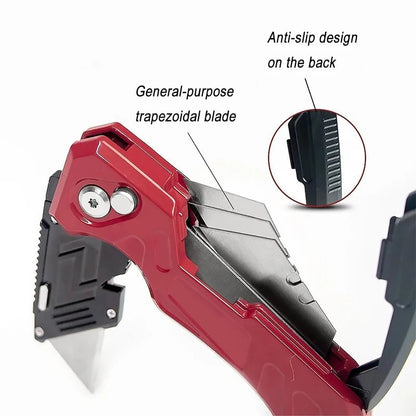 Folding Utility Knife with Replaceable Blades - Heavy Duty Cutter