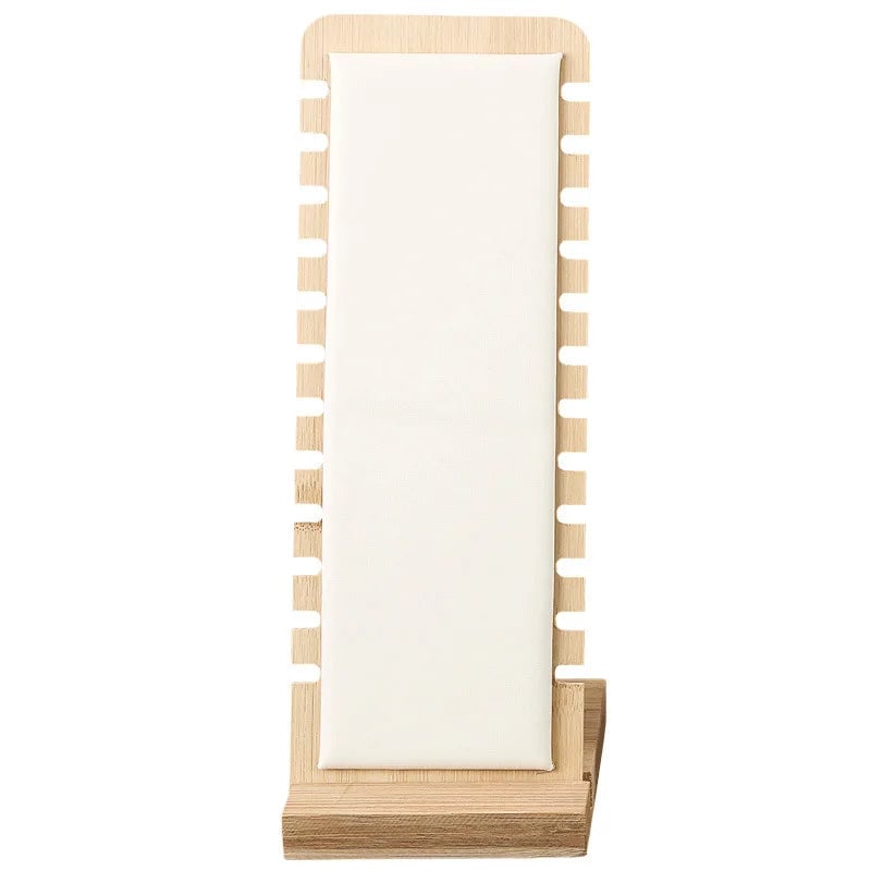 Solid Bamboo Wood Jewelry Display Stand for Necklaces & Pendants