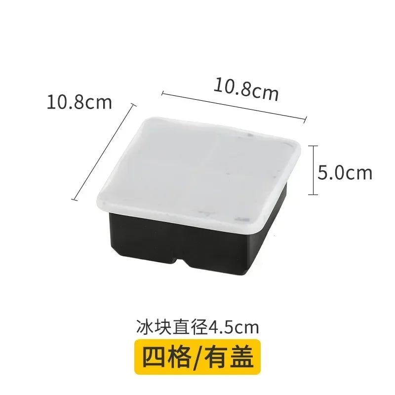 Food Grade Silicone Ice Cube Mold - Round Square Ball Ice Tray
