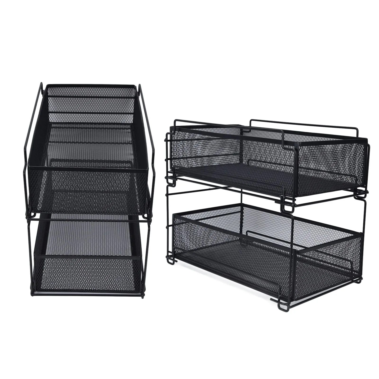 Sliding Under Sink Drawer Organizer - Pull Out Kitchen Storage Rack