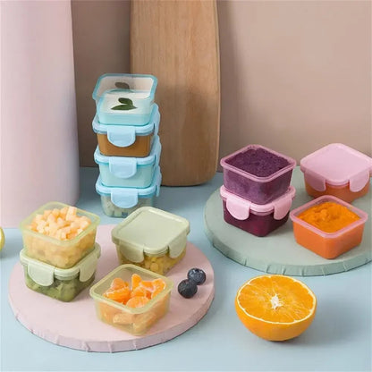 4Pcs Mini Airtight Food Storage Containers Leakproof Freezer Safe