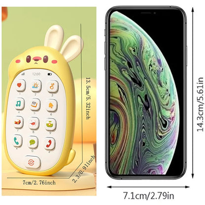 Rabbit Phone Toy - Chewable Music Mobile Teether Puzzle Baby Toy