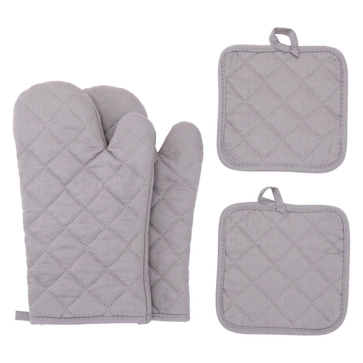 4-Piece Insulated Oven Gloves Set - Heat Resistant Kitchen Gloves