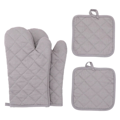 4-Piece Insulated Oven Gloves Set - Heat Resistant Kitchen Gloves