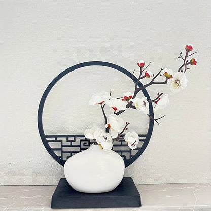 15cm Artificial Plum Blossom Bonsai Tree Pot Screen Base Decor
