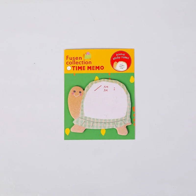 8 Piece Animal Sticky Notes Set - Panda Cat Memo Pads Stationery