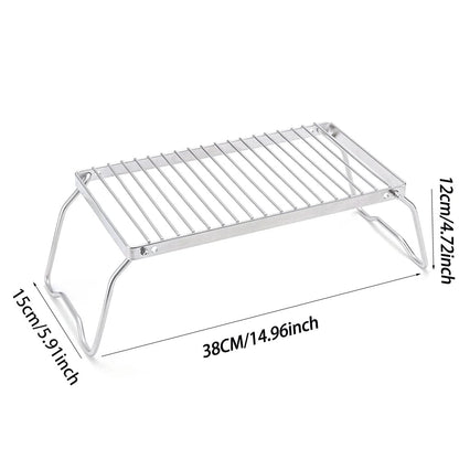 Portable Foldable Stainless Steel BBQ Grill Stand Camping Stove