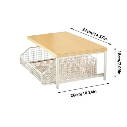 Multi-Tier Kitchen Storage Rack with Drawer - Vegetable Organizer