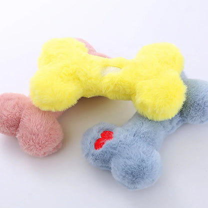 Durable Non-Toxic Squeaky Bone Dog Chew Toy - Interactive Pet Toy